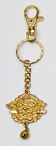 台灣民俗系列鎖圈-劍獅牌(獅咬劍)佩飾